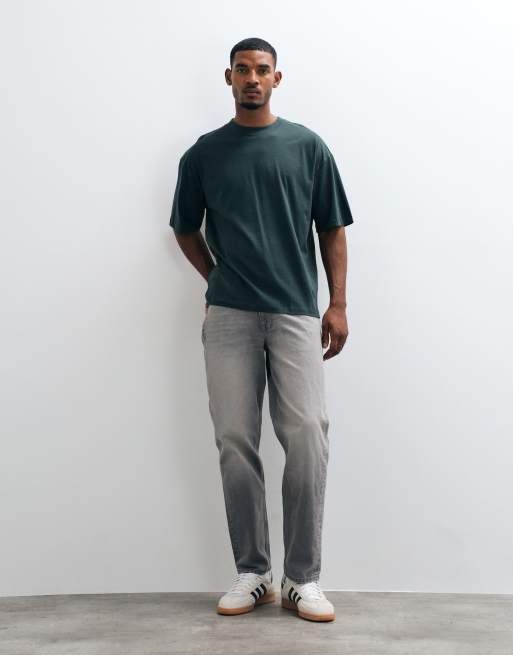 ASOS DESIGN – Basic-T-Shirt in Dunkelgrün mit Oversize-Schnitt, 2 von 5