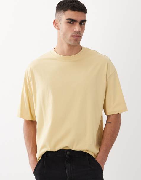 ASOS DESIGN – Basic-T-Shirt in Gelb mit Oversize-Schnitt - view 1