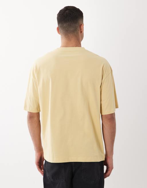 ASOS DESIGN – Basic-T-Shirt in Gelb mit Oversize-Schnitt, 3 von 5