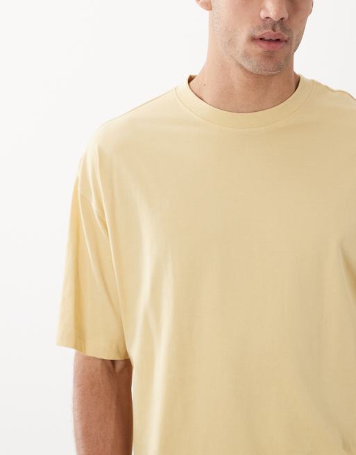 ASOS DESIGN – Basic-T-Shirt in Gelb mit Oversize-Schnitt, 5 von 5