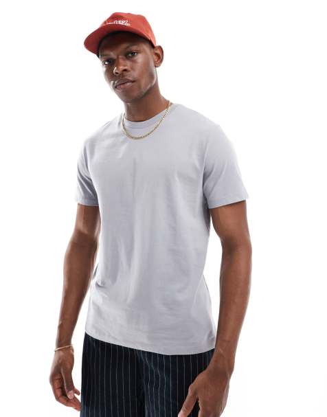 ASOS DESIGN – Basic-T-Shirt in Grau mit Rundhalsausschnitt - view 1