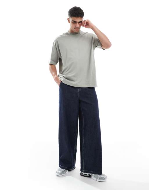 ASOS DESIGN – Basic-T-Shirt in Khaki mit Oversize-Schnitt, 2 von 4