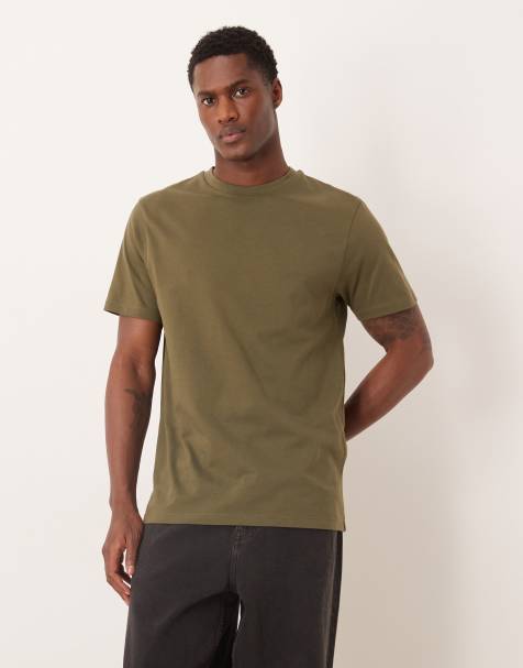 ASOS DESIGN – Basic-T-Shirt in Khaki mit Regular-Fit-Schnitt - view 1
