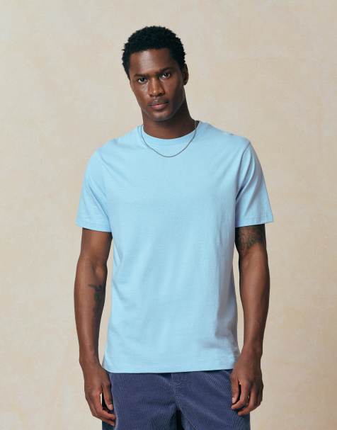 ASOS DESIGN – Basic-T-Shirt in Mittelblau mit Regular-Fit-Schnitt - view 1