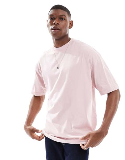 ASOS DESIGN – Basic-T-Shirt in Rosa mit Oversize-Schnitt - view 1