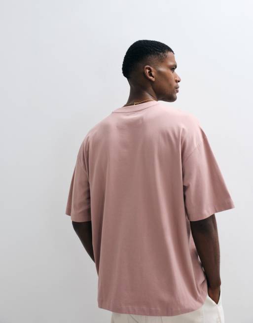 ASOS DESIGN – Basic-T-Shirt in Rosa mit Rundhalsausschnitt und Oversize-Schnitt, 5 von 5