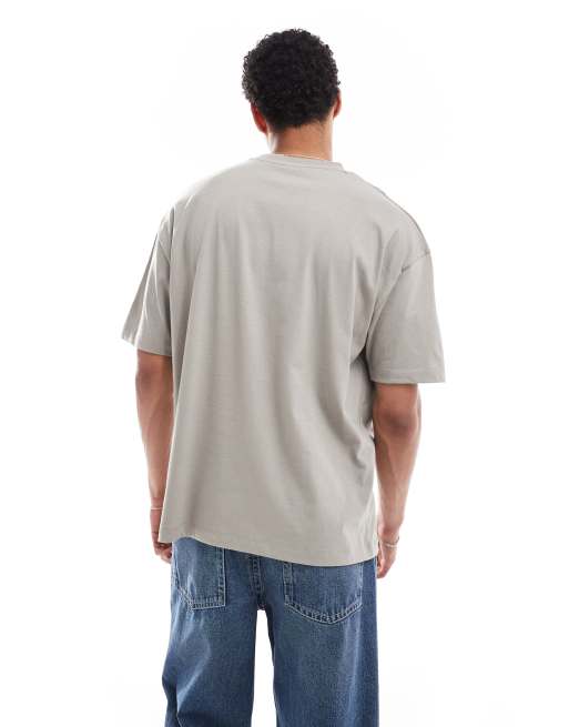 ASOS DESIGN – Basic-T-Shirt in Steinbeige mit Oversize-Schnitt, 3 von 4