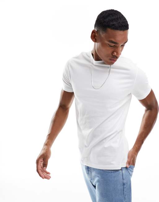 ASOS DESIGN – Basic-T-Shirt in Weiß mit Rundhalsausschnitt