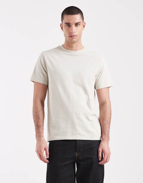 ASOS DESIGN - Basic T-shirt met ronde hals in beige - view 1