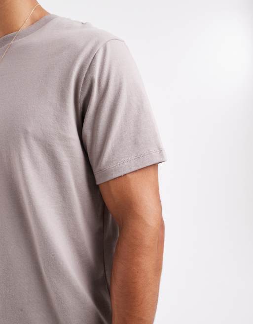 ASOS DESIGN - Basic - T-shirt met ronde hals in bruin  , 3 van 4