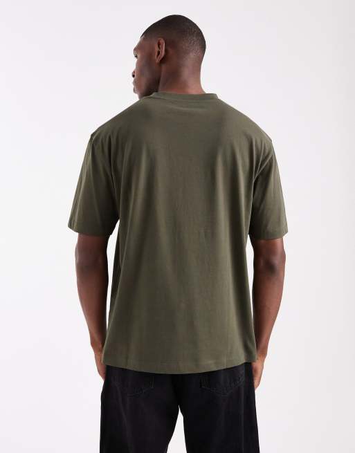 ASOS DESIGN – Basic-T-Shirt mit Relaxed Fit in Khaki, 3 von 5