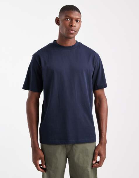 ASOS DESIGN – Basic-T-Shirt mit Relaxed Fit in Marineblau - view 1