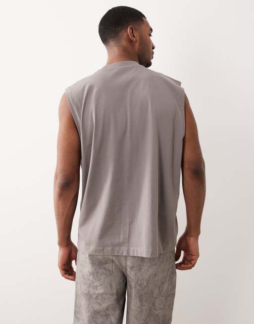 ASOS DESIGN – Basic-Tanktop in Grau mit Oversize-Schnitt, 2 von 5