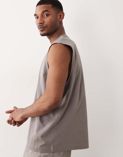 ASOS DESIGN – Basic-Tanktop in Grau mit Oversize-Schnitt, 5 von 5
