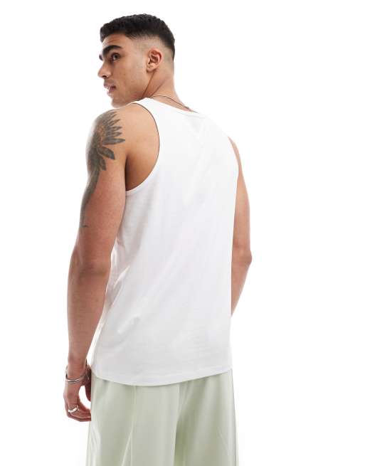 ASOS DESIGN – Basic-Trägershirt in Weiß mit Regular-Fit-Schnitt   , 3 von 4
