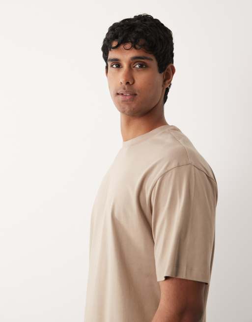 ASOS DESIGN – Basic – Zestaw 2 luźnych T-shirtów w kolorach khaki i szarobeżowym, 3 z 5