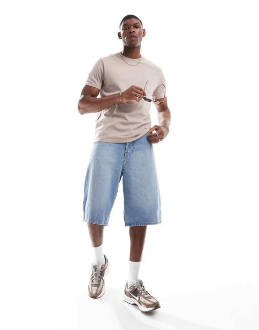 ASOS DESIGN – Basic – Zestaw 2 T-shirtów z okrągłym dekoltem w kolorach grafitowym i szarobeżowym    , 4 z 4
