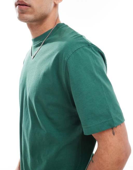 ASOS DESIGN – Basic – Zielony T-shirt o luźnym kroju , 2 z 4