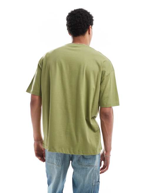 ASOS DESIGN – Basic – Zielony T-shirt oversize, 3 z 4