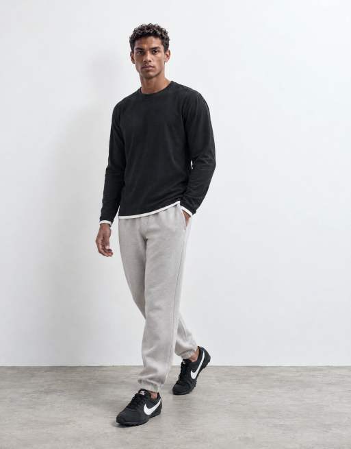 ASOS DESIGN básicos jogger con bajos vueltos en beige claro - STONE, 9 de 10