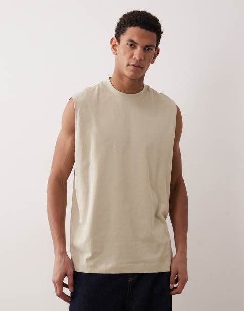 ASOS DESIGN - Basisdele - Beige oversized tanktop - view 1