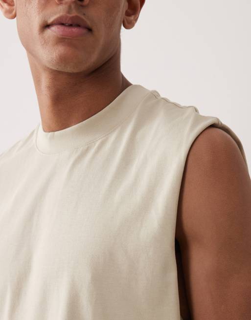 ASOS DESIGN - Basisdele - Beige oversized tanktop, 4 af 5