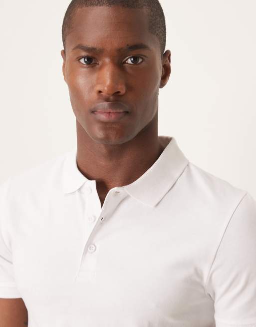 ASOS DESIGN - Basisdele - Hvid tætsiddende polo, 3 af 4
