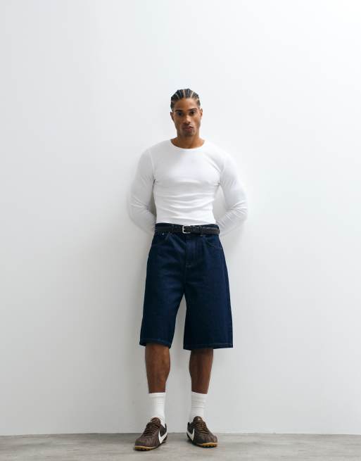 ASOS DESIGN - Basisdele - Hvid tætsiddende T-shirt i ribstrik med lange ærmer, 5 af 7