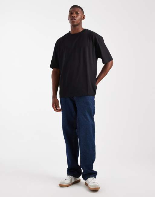 ASOS DESIGN - Basisdele - Pakke med 2 oversized sorte T-shirts, 2 af 5