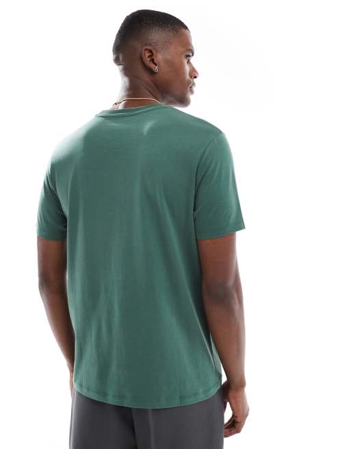ASOS DESIGN - Basisdele - Pakke med 2 T-shirts i med rund hals i beige/grøn , 4 af 4