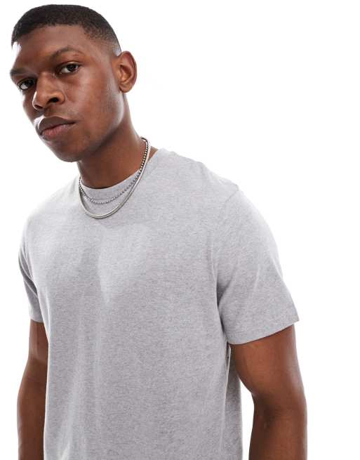 ASOS DESIGN - Basisdele - Pakke med 2 T-shirts med rund hals i gråmelering/marineblå     , 2 af 4