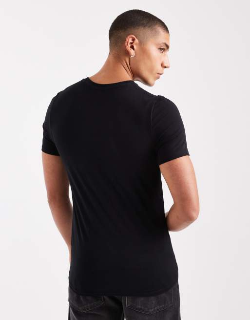 ASOS DESIGN - Basisdele - Pakke med 2 tætsiddende T-shirts i sort/hvid, 3 af 5