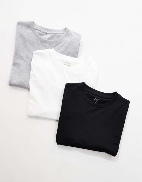 ASOS DESIGN - Basisdele - Pakke med 3 T-shirts med rund hals i forskellige farver - view 1