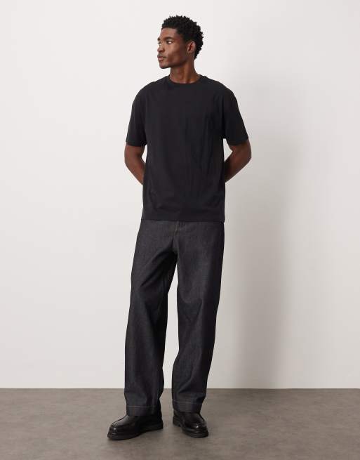 ASOS DESIGN - Basisdele - Sort afslappet T-shirt med rund hals, 2 af 5