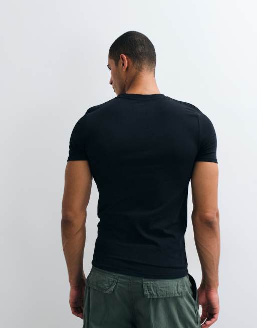 ASOS DESIGN - Basisdele - Sort tætsiddende T-shirt, 4 af 5