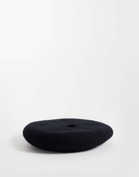 ASOS DESIGN Baskenmütze aus Wolle in Schwarz - view 1