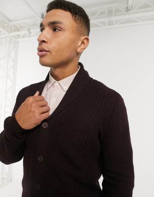 purple shawl cardigan