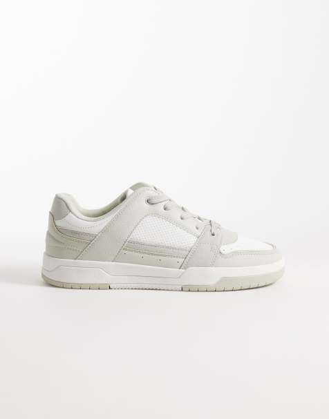 ASOS DESIGN - Baskets à empiècements - Blanc et gris clair - view 1