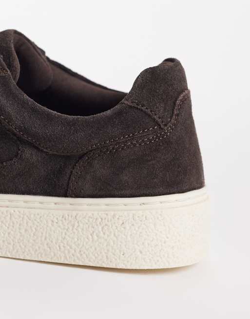 ASOS DESIGN - Baskets à empiècements en daim - Marron foncé, 5 de 5