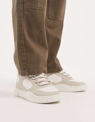 ASOS DESIGN - Baskets à empiècements et lacets ronds - Blanc