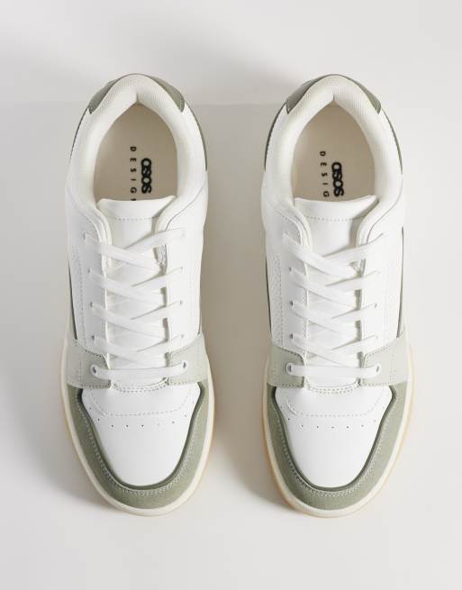 ASOS DESIGN - Baskets à lacets avec empiècements et détails en mesh - Beige, 3 de 5