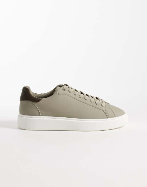 ASOS DESIGN - Baskets à lacets avec semelle blanche - Kaki - view 1