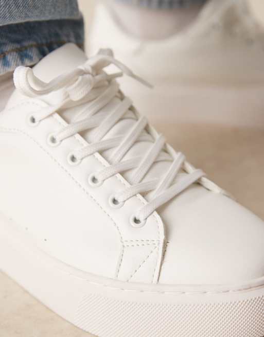 ASOS DESIGN - Baskets à lacets - Blanc, 4 de 5