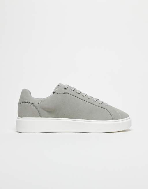 ASOS DESIGN - Baskets à lacets et semelle blanche - Gris, 4 de 4