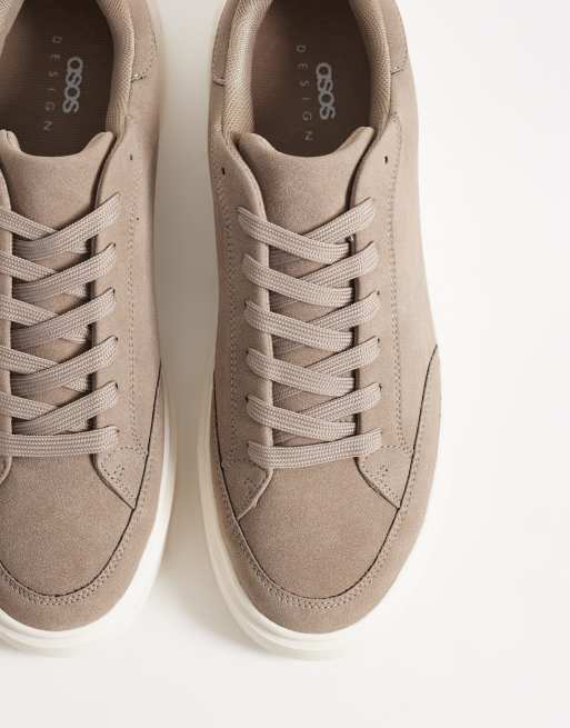 ASOS DESIGN - Baskets à lacets et semelle blanche - Taupe, 2 de 5