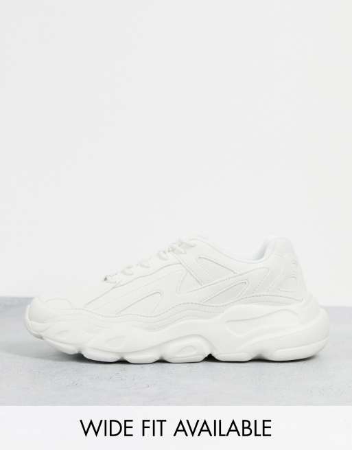 ASOS DESIGN - Baskets à semelle épaisse - Blanc