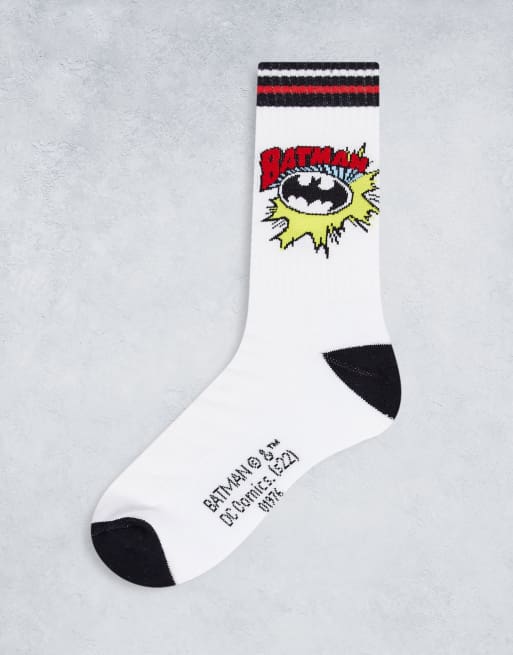 ASOS DESIGN Batman ankle logo sports sock