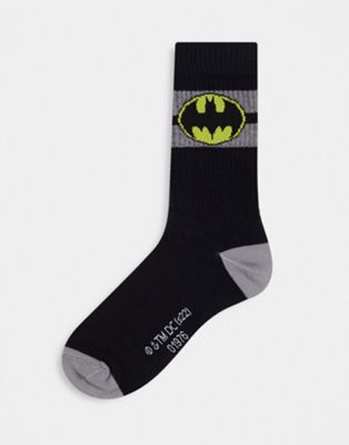 ASOS DESIGN Batman sports socks in black