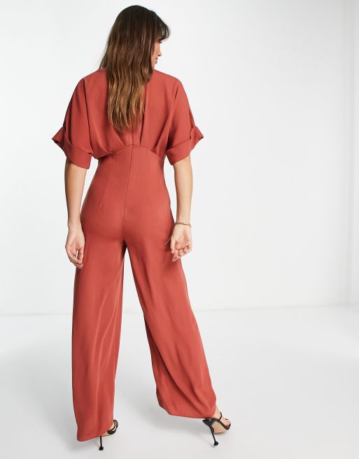 Asos store rust jumpsuit