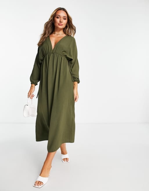 Long sleeve clearance elastic waist dress